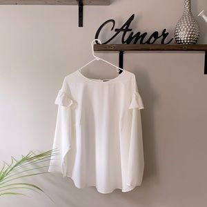 Eloquii women’s blouse long sleeves ivory size 20